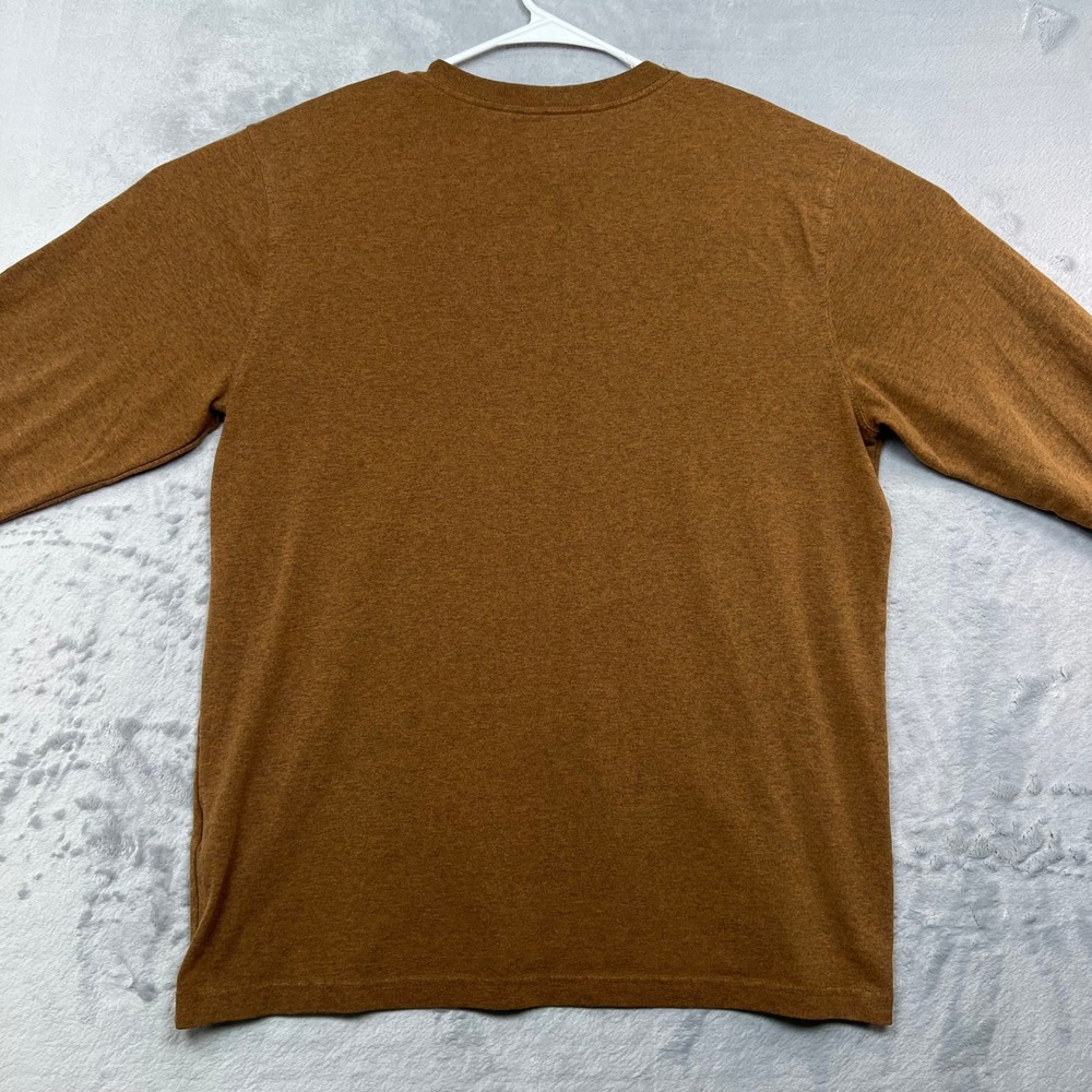 Carhartt Long Sleeve Shirt Mens L Brown Frog Camo Logo Relaxed Fit Graphic Tee - Picture 9 of 12